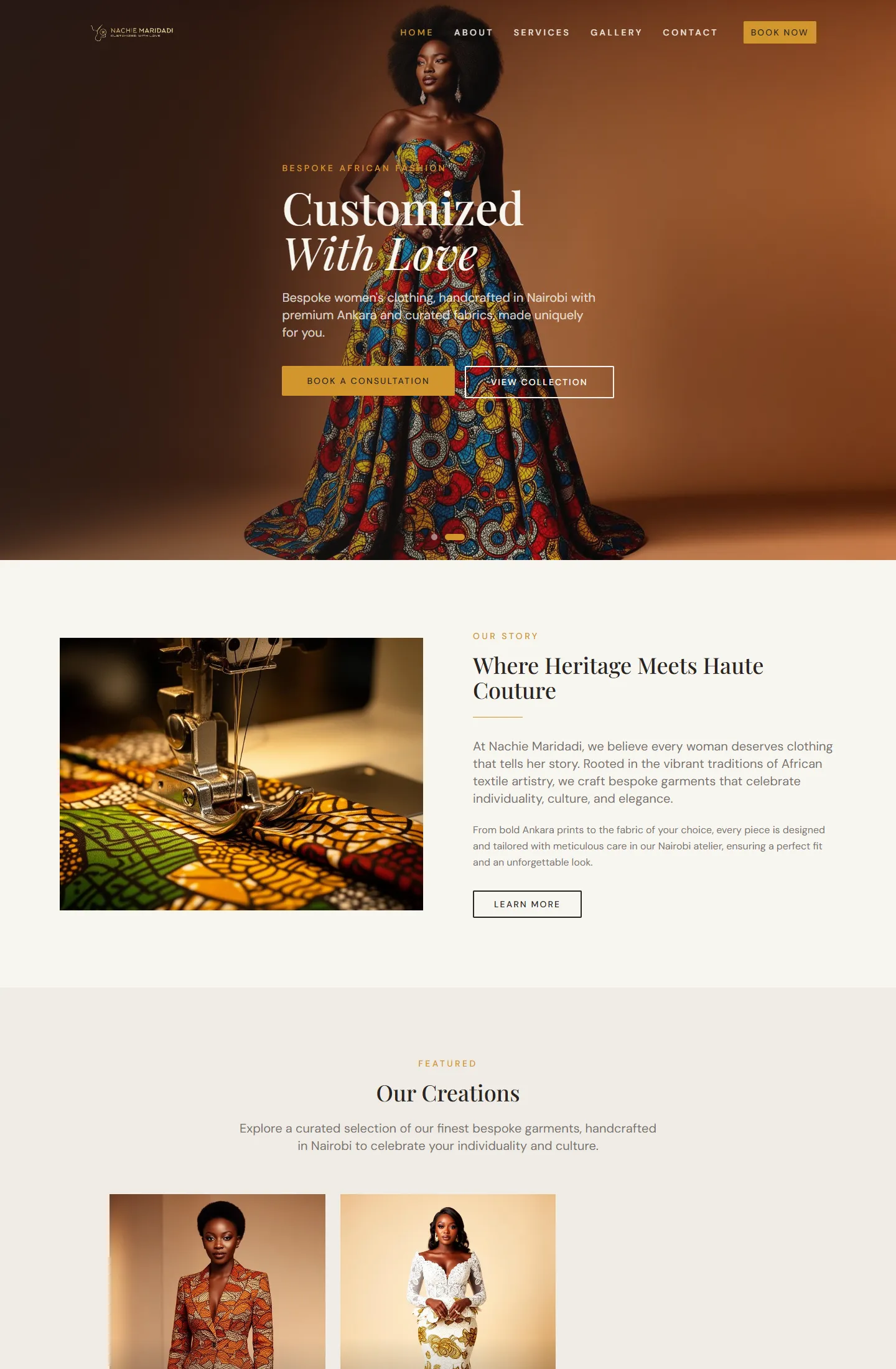 Nachie Maridadi website preview