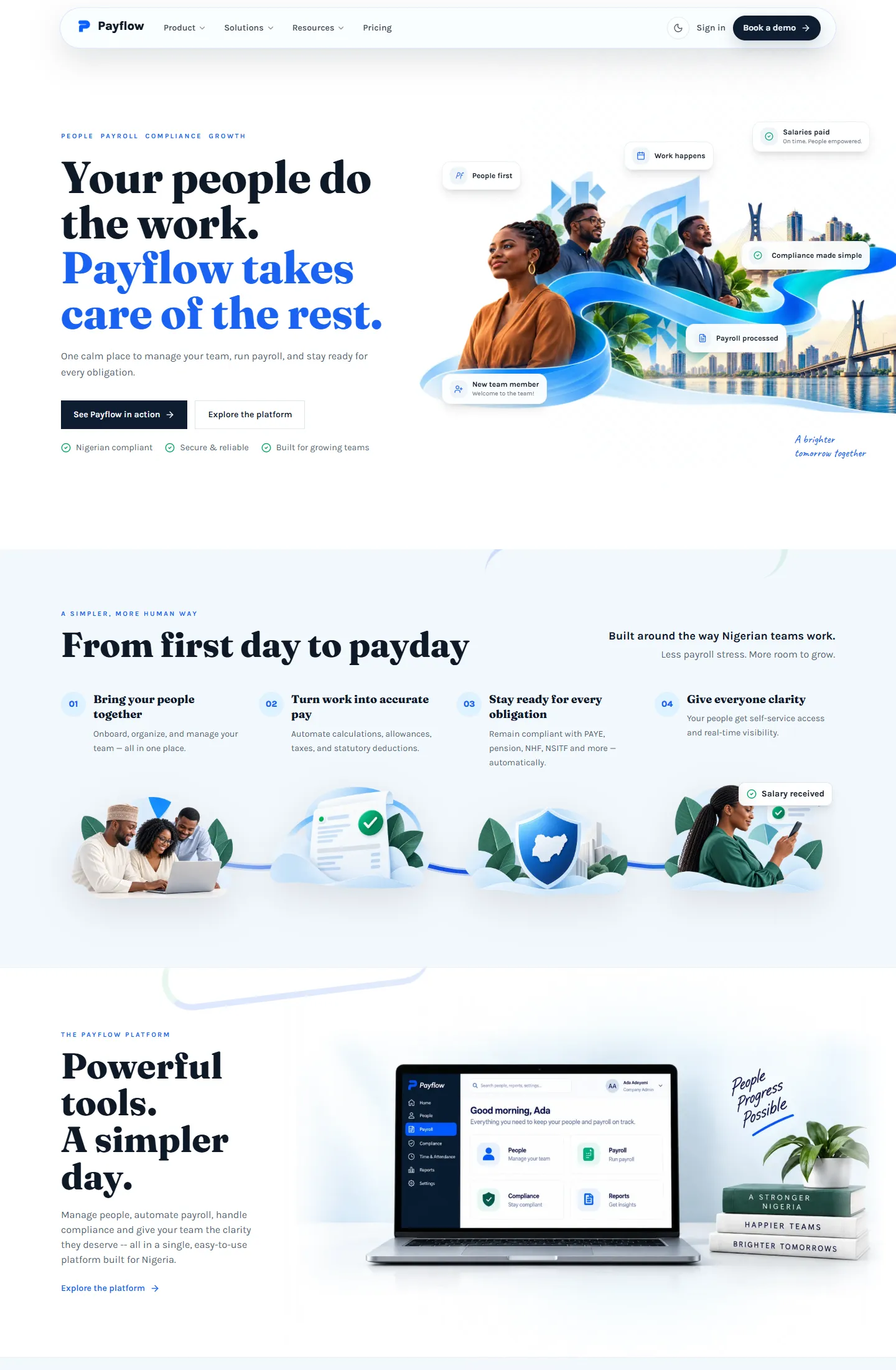 Payflow (concept project) website preview