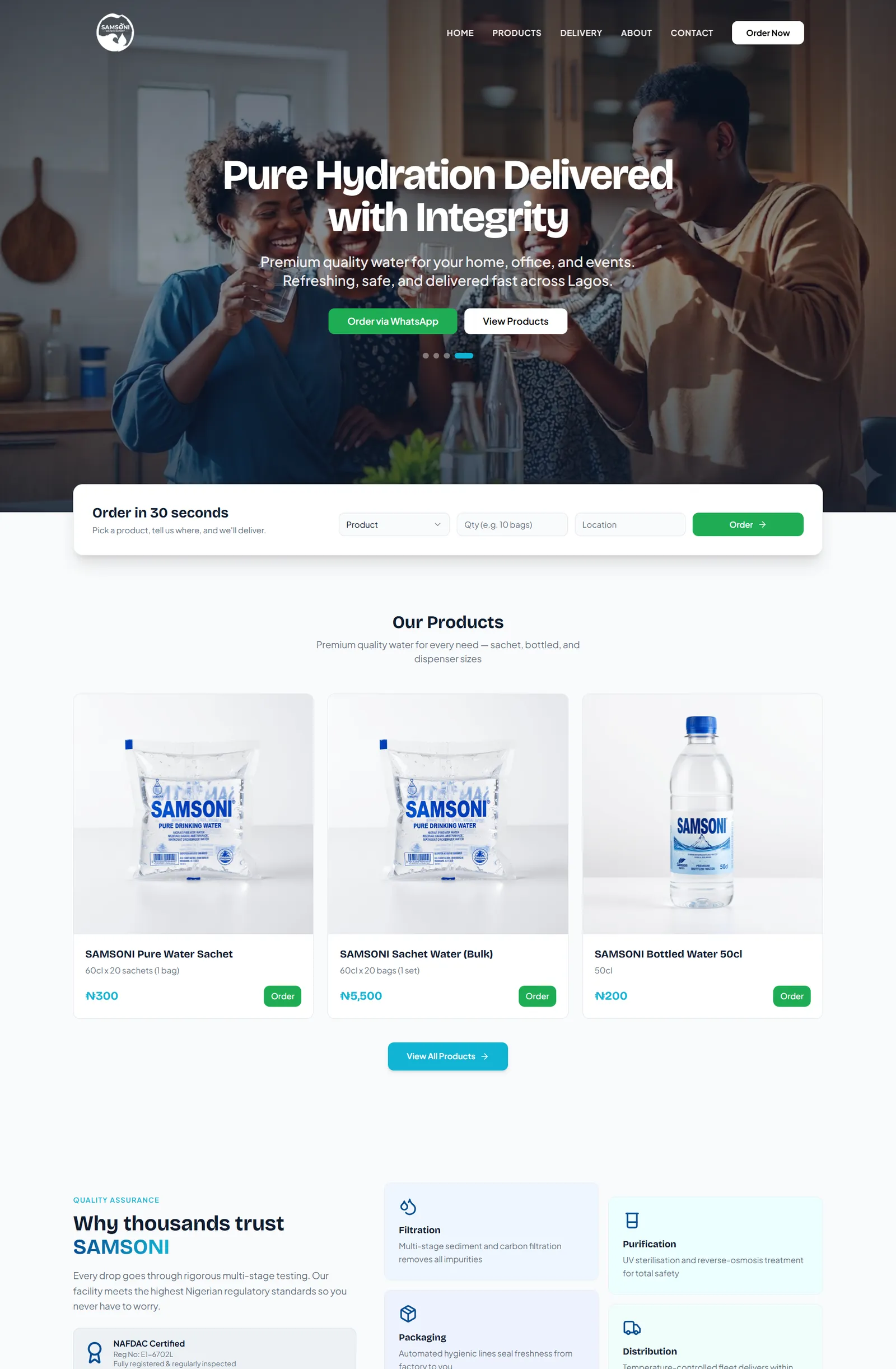 Samsoni website preview